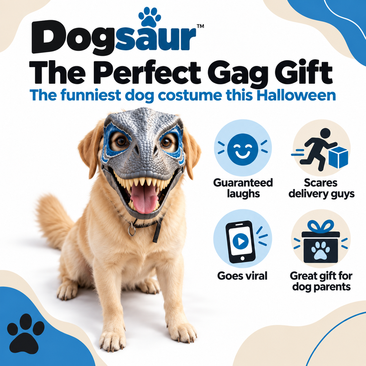 DOGSAUR™ DINO DOG MASK