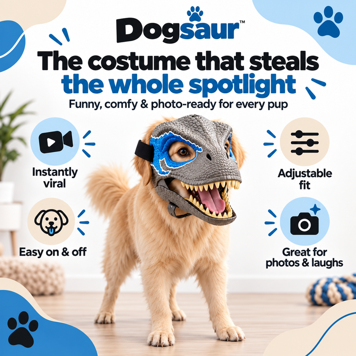 DOGSAUR™ DINO DOG MASK
